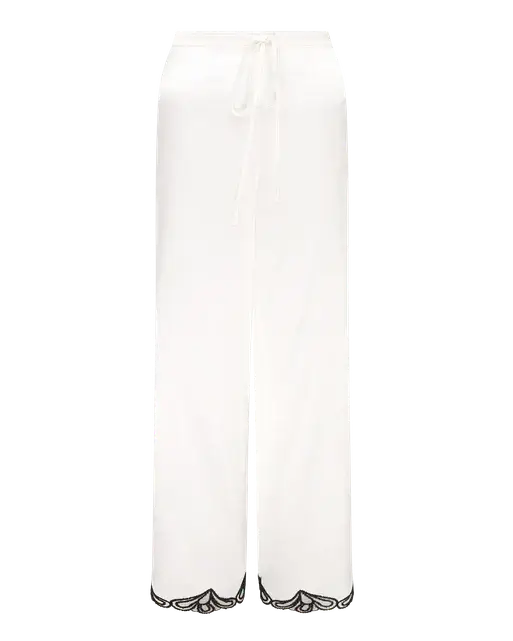 Nelle Pj Trousers Ivory/Black | Agent Provocateur