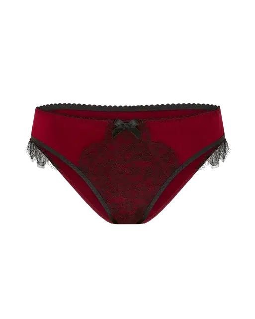 Sammi Full Brief Burgundy/Black | Agent Provocateur