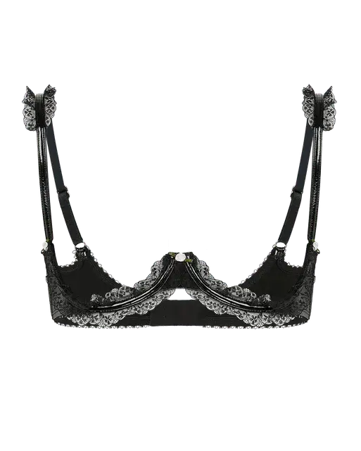 Tiffy Open Bra Black/Baby Pink | Agent Provocateur