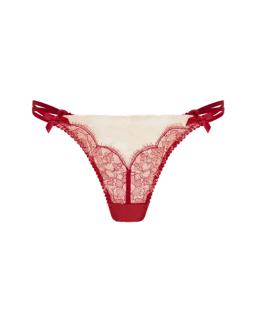 Vitoria Thong Burgundy/Blush | Agent Provocateur