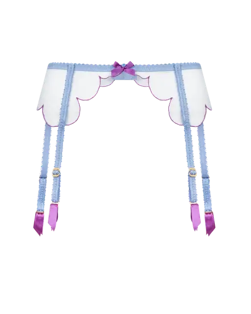 Lorna Suspender Blue/Amethyst | Agent Provocateur