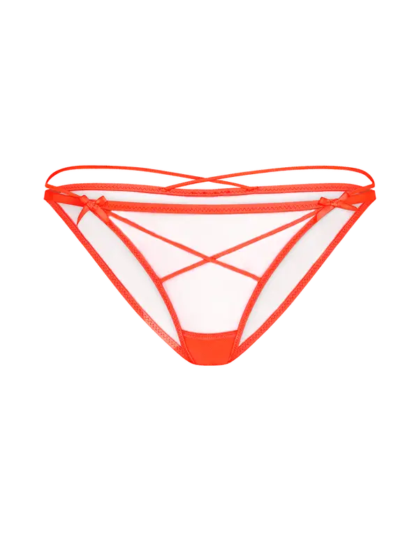 Zella Brief Neon Orange/Sand | Agent Provocateur