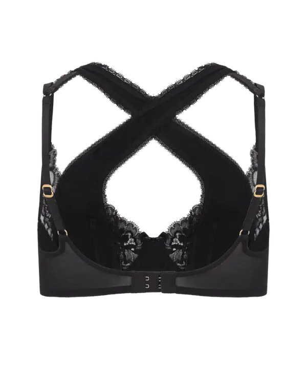 Vicki High Apex Underwired Bra Black | Agent Provocateur