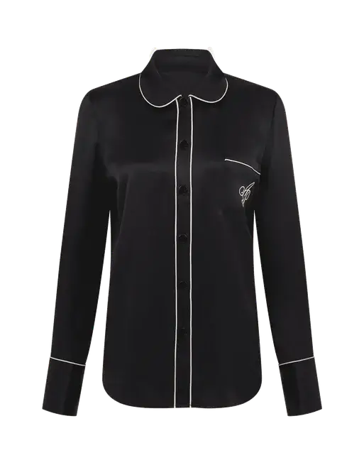 Classic Pyjama Shirt Black | Agent Provocateur