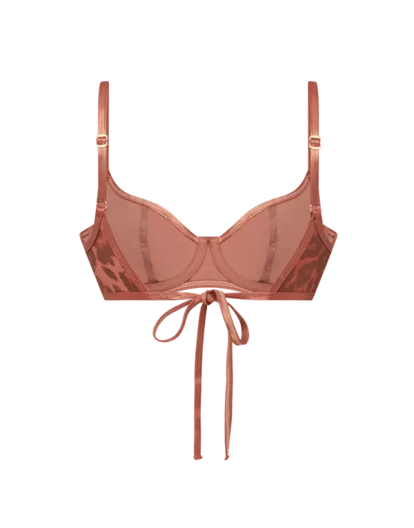 Cayla Underwire Bikini Top Black/Leopard | Agent Provocateur