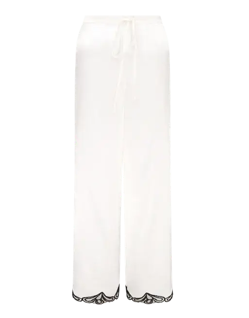 Nelle Pj Trousers Ivory/Black | Agent Provocateur
