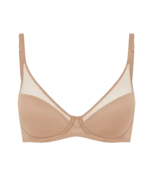 Lucky Padded Plunge Underwired Bra Noisette | Agent Provocateur