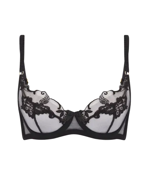 Mirabelle Balconette Underwired Bra Black | Agent Provocateur