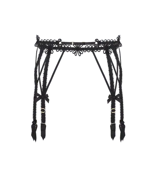 Coletta Suspender Black/Sand | Agent Provocateur