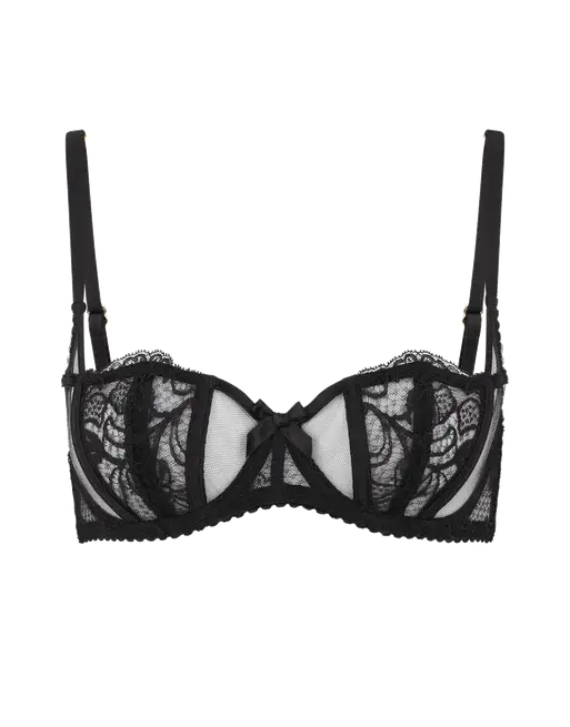 Rozlyn Balconette Underwired Bra Black | Agent Provocateur
