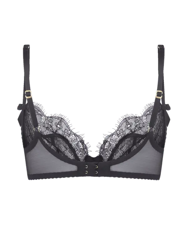 Lorna Lace Plunge Underwired Bra Black | Agent Provocateur