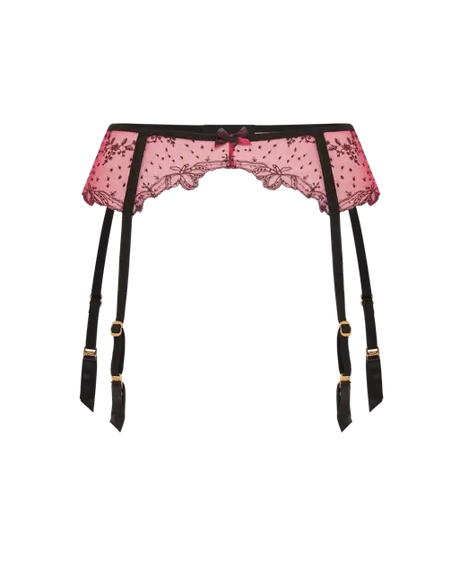 Graice Suspender Black/Pink | Agent Provocateur