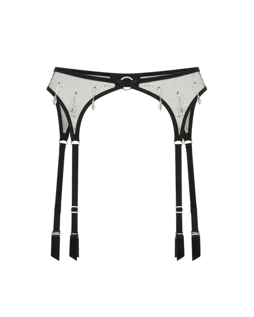 Lunessa Suspender Black/Clear | Agent Provocateur