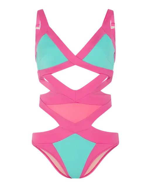 Mazzy Swimsuit  Mint/Pink | Agent Provocateur