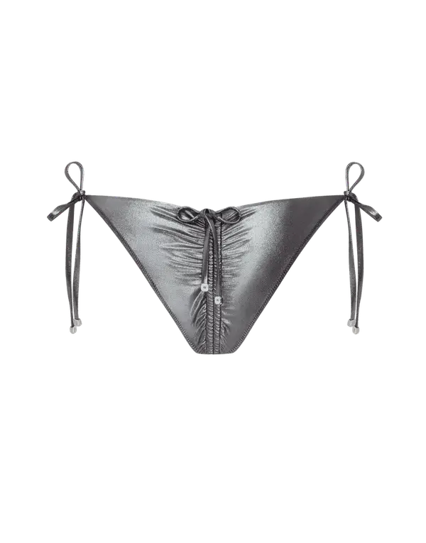 Maiya Bikini Bottoms Black/Silver | Agent Provocateur