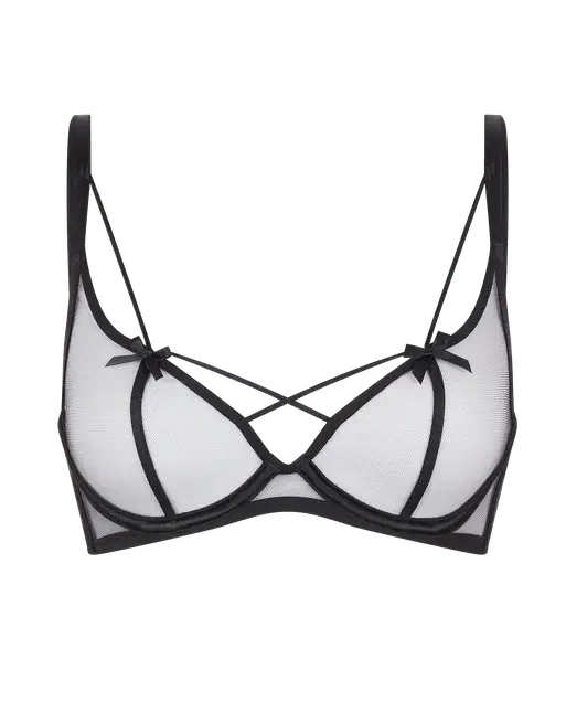 Zella High Neck Underwired Bra  Black | Agent Provocateur
