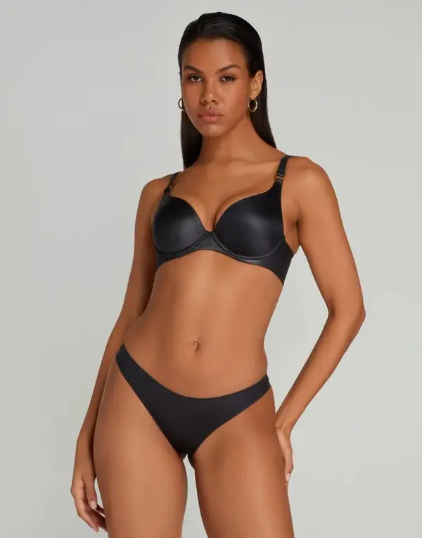 Paige Moulded Plunge Underwired Bra Black | Agent Provocateur