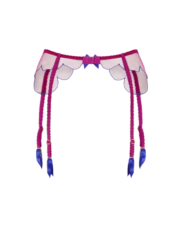 Lorna Suspender Dark Pink/Cobalt | Agent Provocateur