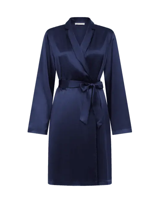 Cecily Short Gown Navy/Navy | Agent Provocateur