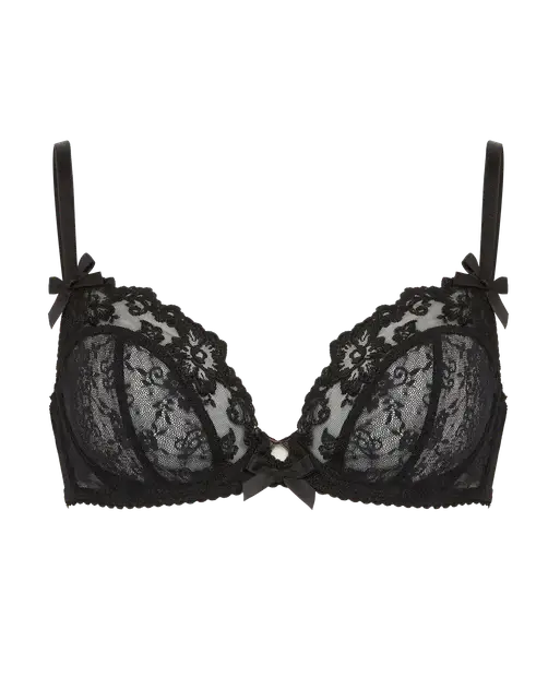 Josephina Plunge Underwired Bra Black | Agent Provocateur