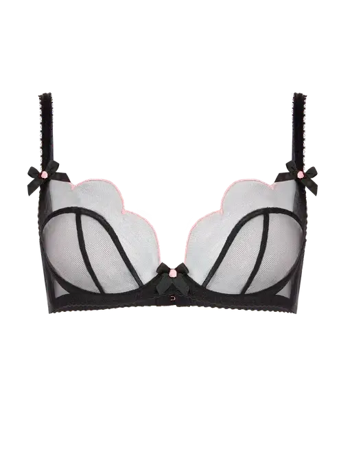 Lorna Plunge Underwired Bra Black  | Agent Provocateur
