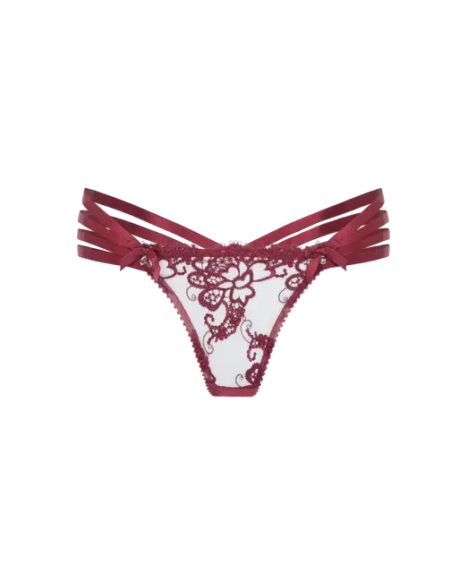 Dioni Thong Burgundy | Agent Provocateur