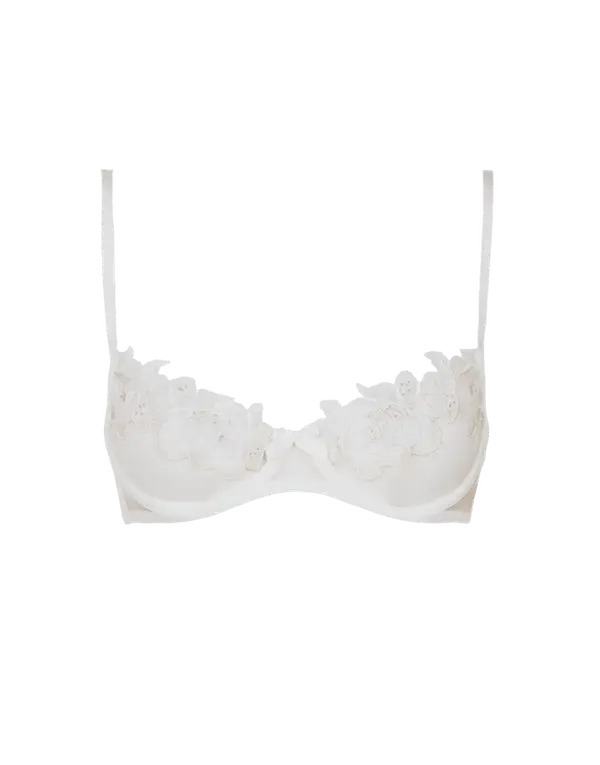 Lindie Demi Cup Plunge Underwired Bra Ivory | Agent Provocateur