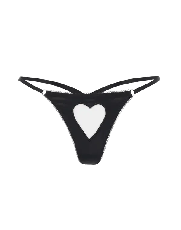 ETTIE SILK THONG Black | Agent Provocateur
