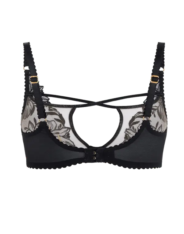 Ozella Plunge Underwired Bra Black | Agent Provocateur