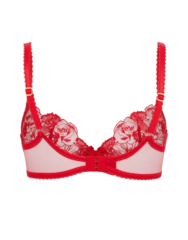Jayce Plunge Underwired Bra Red | Agent Provocateur