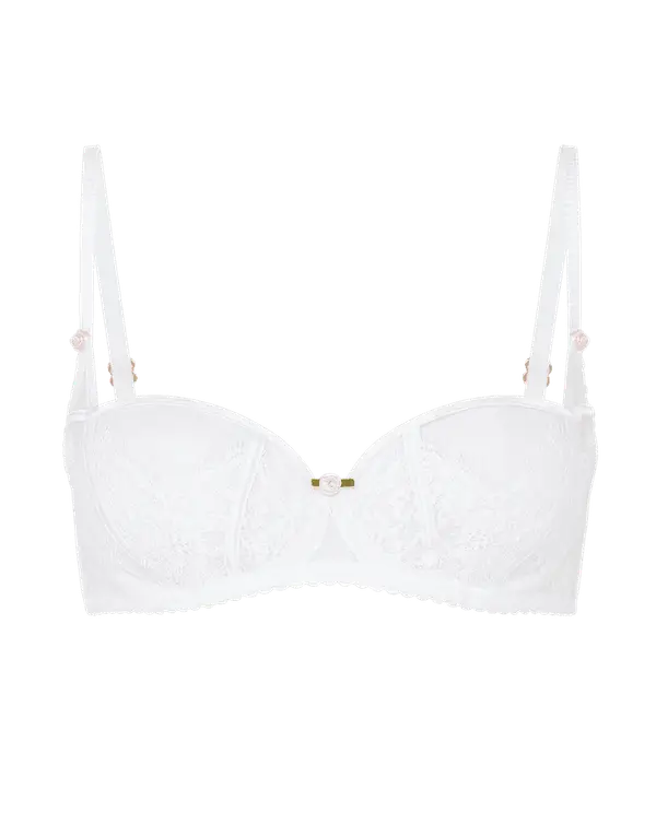 Clarissa Balconette Underwired Bra White | Agent Provocateur