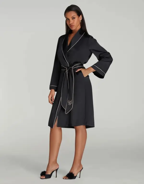 Classic PJ Dressing Gown Black | Agent Provocateur