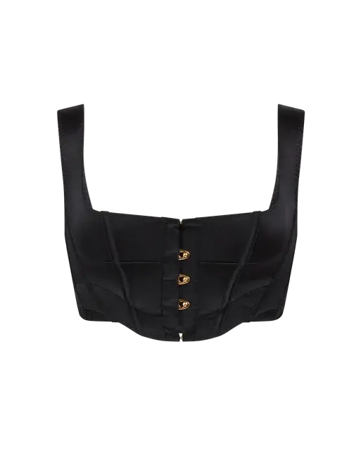 Zetta Corset Top Black | Agent Provocateur