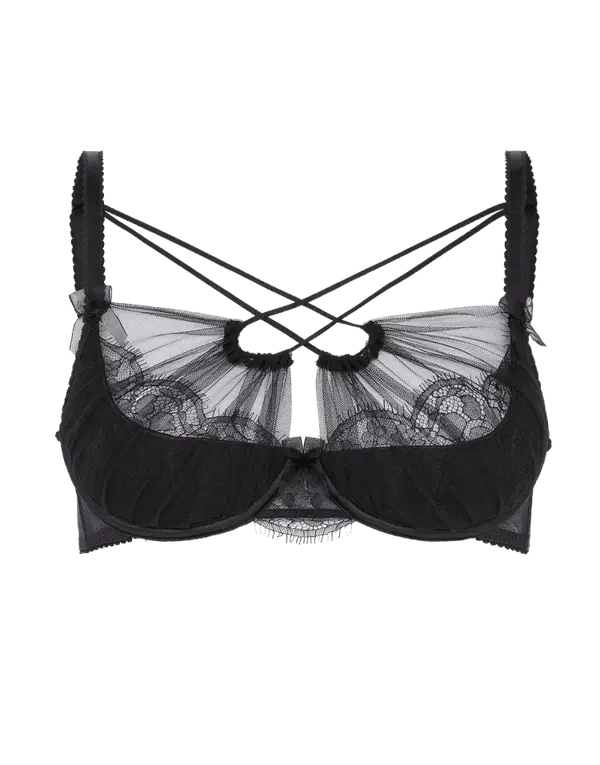 Halley High Neck Underwired Bra Black | Agent Provocateur