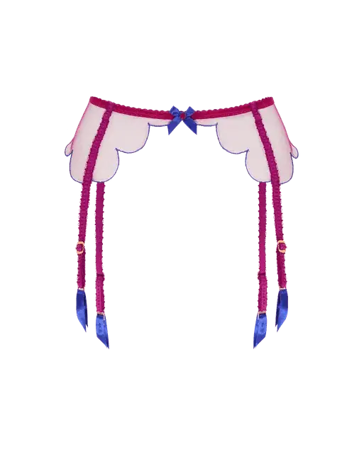 Lorna Suspender Dark Pink/Cobalt | Agent Provocateur