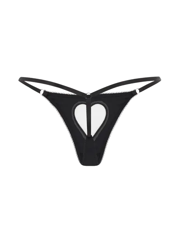 ETTIE SILK THONG Black | Agent Provocateur
