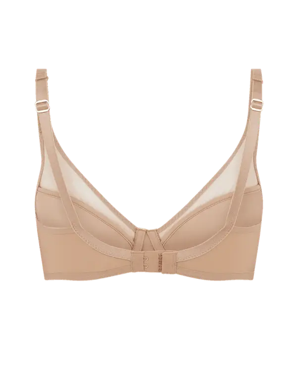 Lucky Padded Plunge Underwired Bra Noisette | Agent Provocateur