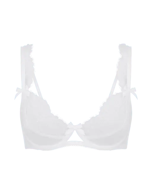 Willa Demi Cup Plunge Underwired Bra White | Agent Provocateur
